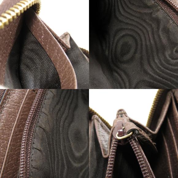 Gucci Round Zipper GG Sherry Line Long Wallet With Coin Purse Leather - Picture 8 of 10